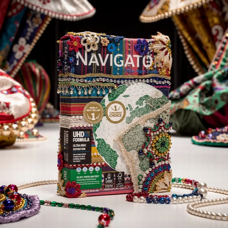 Navigator ream decorated with traditional beadwork and jewellery