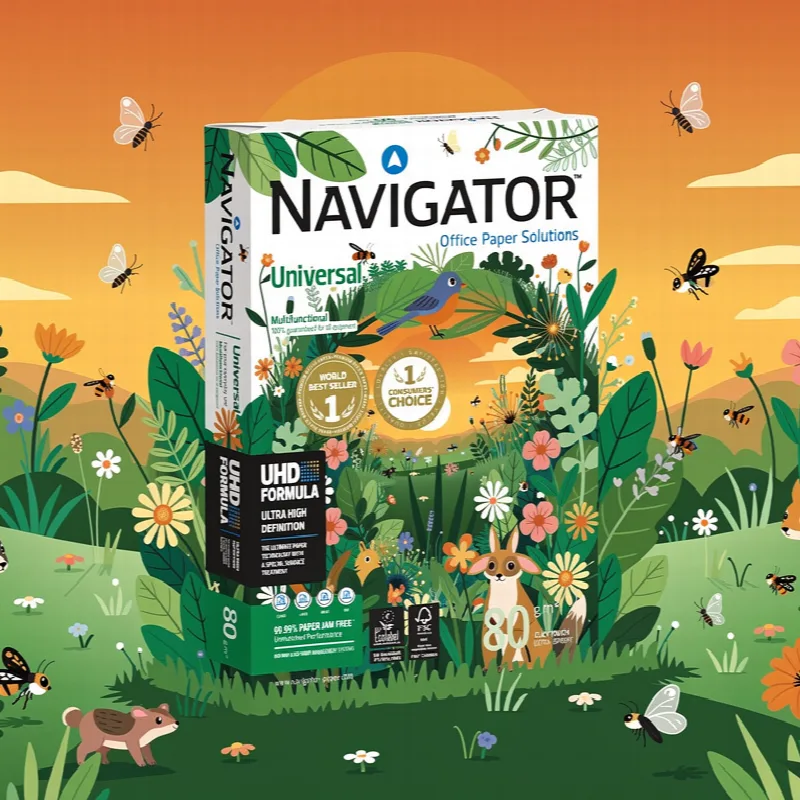Illustrated Navigator ream surrounded by wild flowers at golden hour